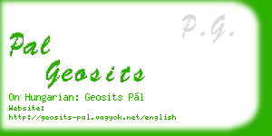 pal geosits business card
