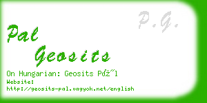 pal geosits business card